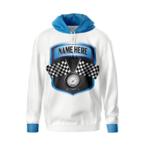 Unisex Racing White Hoodie